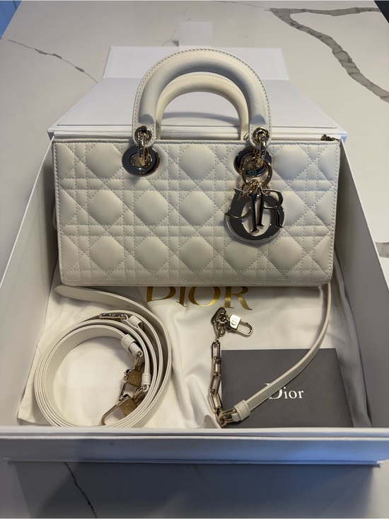 Dior Handbags - Christian Dior Lady D Joy Medium Cannage Lambskin